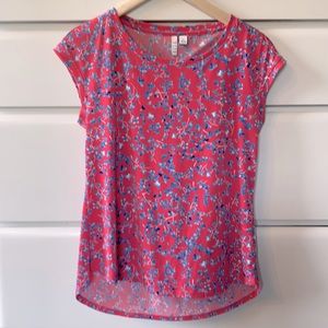 🎒Blue and Pink Floral Shirt from Elle